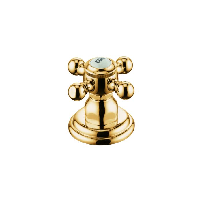 Kludi 1926 Seitenventil 518174520 Standmontage, Markierung: Cold, vergoldet