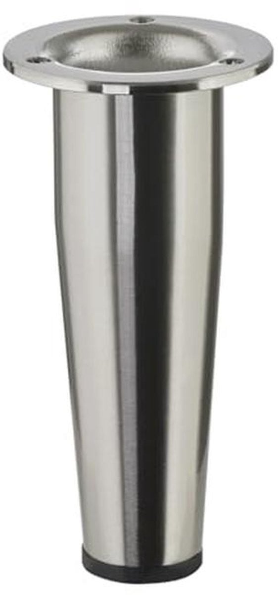 Verstelbare RVS-look Meubelpoten Rond, Diameter: 33 mm, Hoogte: 80 mm
