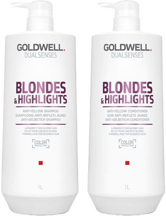 Goldwell Dualsenses Blonde & Highlights Anti-Yellow Shampoo 1000ml & A