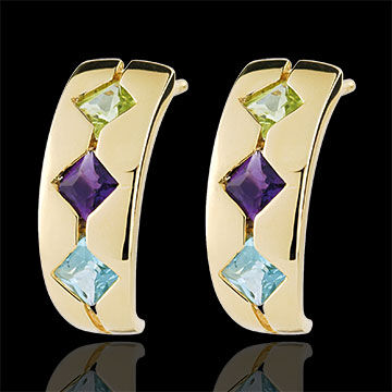 Edenly Ohrstecker Fantasie - Topas, Amethyst, Peridot