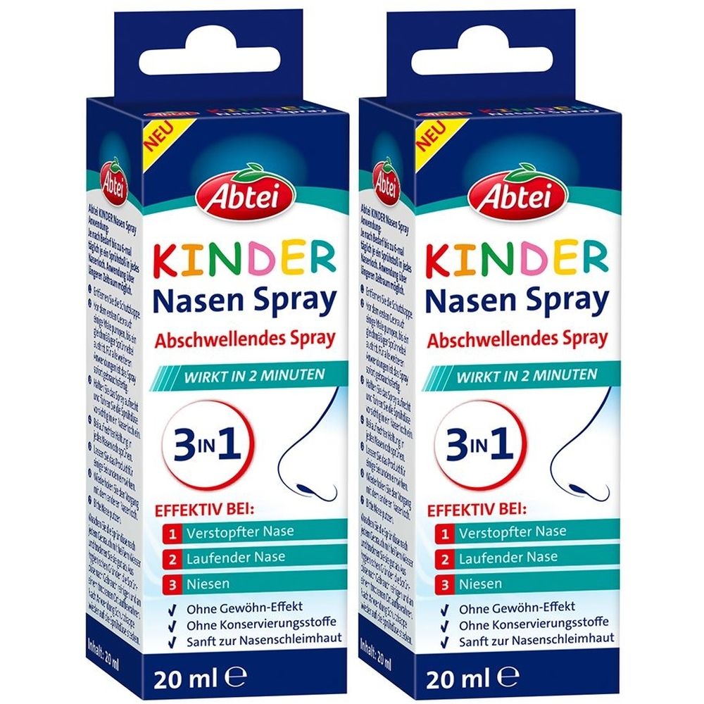 Abtei Kinder Nasenspray 2x 2x20 ml Spray