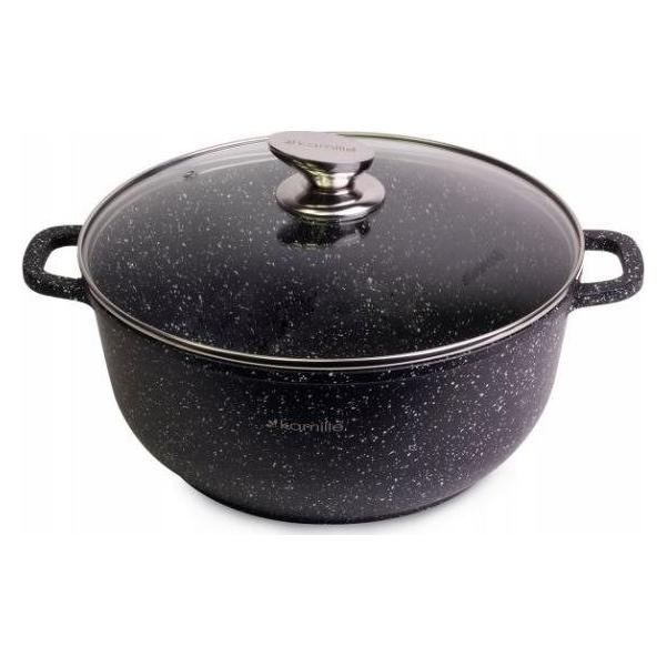 Kamille Topf 6,5 L mit Marmorbeschichtung 4406 (Kochtopf, Aluminium, 28 x 12.50 cm) (4406)