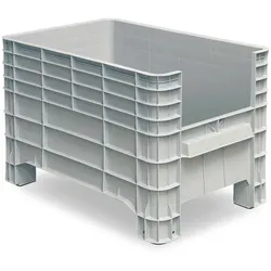 BRB Volumenbox mit 4 Füßen, LxBxH 1030x630x670 mm, 276 Liter,Eingriff an Stirnseite