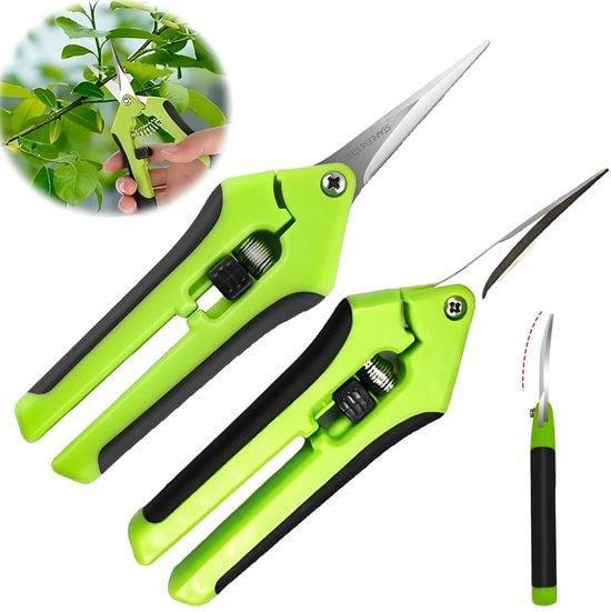 Ibenzoa Benza Tuinschaarset van 2 stuks met roestvrijstalen messen en ergonomisch veermechanisme
