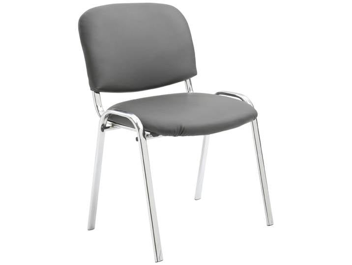 Chaise visiteur avec pieds en pvc und synthetik gris