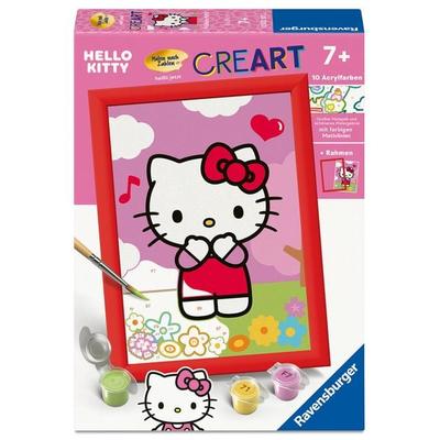 Ravensburger CreArt - Malen nach Zahlen 12023107 - Fröhliche Hello Kitty - Kinder ab 7 Jahren