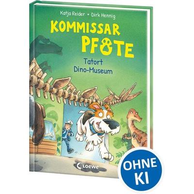 Kommissar Pfote (Band 9) - Tatort Dino-Museum, Gebundene Ausgabe von Katja Reider, Loewe, 978-3-7432-1920-5