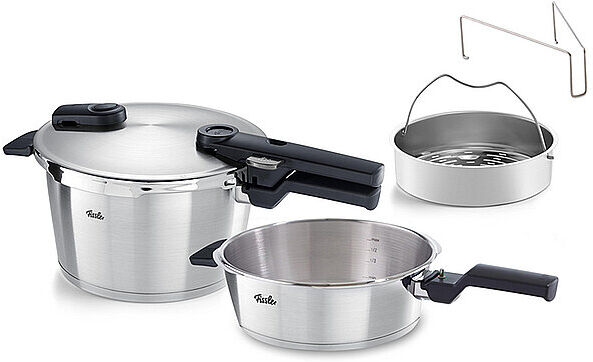 FISSLER Schnellkochtopf Set 2-tlg VITAQUICK 4,5l+2,5l Eedelstahl  silber EG