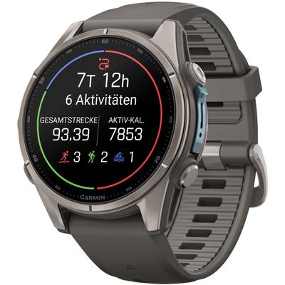 GARMIN Smartwatch "Fenix 9", grau, kieselgrau, titan 1, 43mm, ohne eSIM, Smartwatches, Smartwatch, Topseller