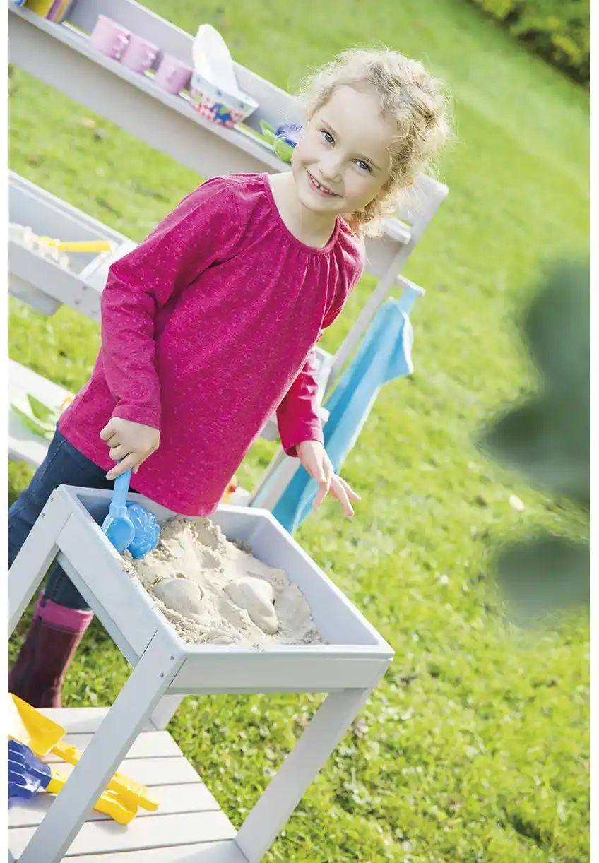 Roba Outdoor Kinder-Spieltisch  Tiny ¦ grau ¦ Maße (cm): B: 38,5 H: 50 T: 31.8