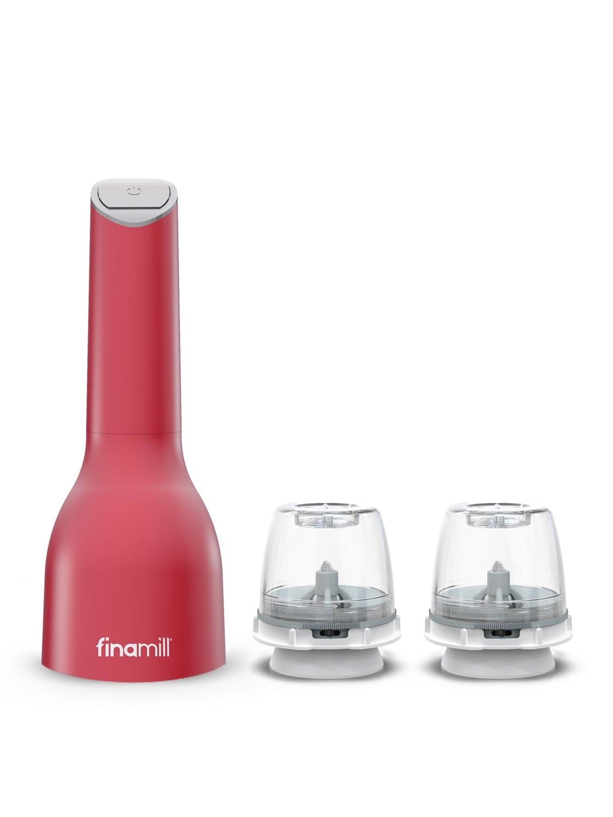 Finamill Akku-Gewürzmühle m. 2 Schoten, rot