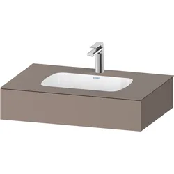 Duravit Collection One Einbauwaschtisch mit Konsole, 800x550x170mm, QA4690043430000, Farbe: Basalt Matt
