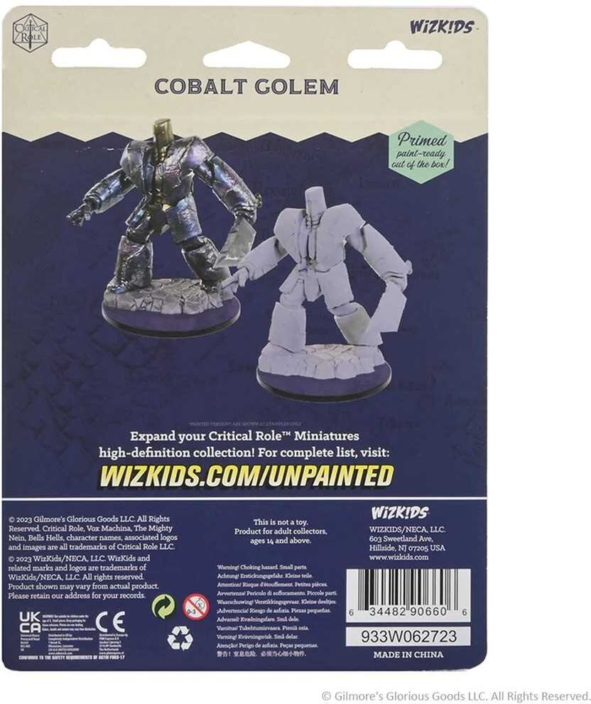 Wiz Kids LLC Critical Role Unpainted Miniatures: Cobalt Golem, Unpainted, Primed, Fantasy Tabletop Gaming