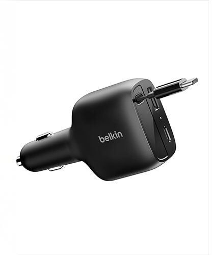 Belkin Carregador Isqueiro  USB-A + 2x USB-C de 75 W - Preto