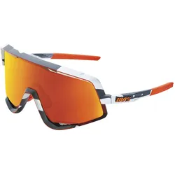 100%, Damen, Sportbrille, Brille Glendale Soft Tact (Soft Tact grey Camo, Hiper Red), Grau