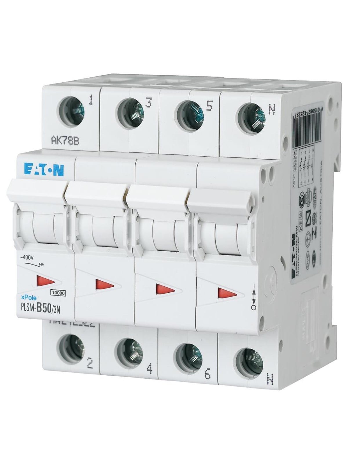 Eaton Pls6-c50/3n-mw - miniature circuit breaker mcb