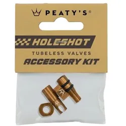 PEATY ́S Tubeless Ventil Zubehör Kit Holeshot Fast Flow Bourbon Bronz