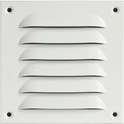 Upmann, Zubehör Belüftungstechnik, Wetterschutzgitter aufschraubbar eckig 140x140 mm Alu weiss