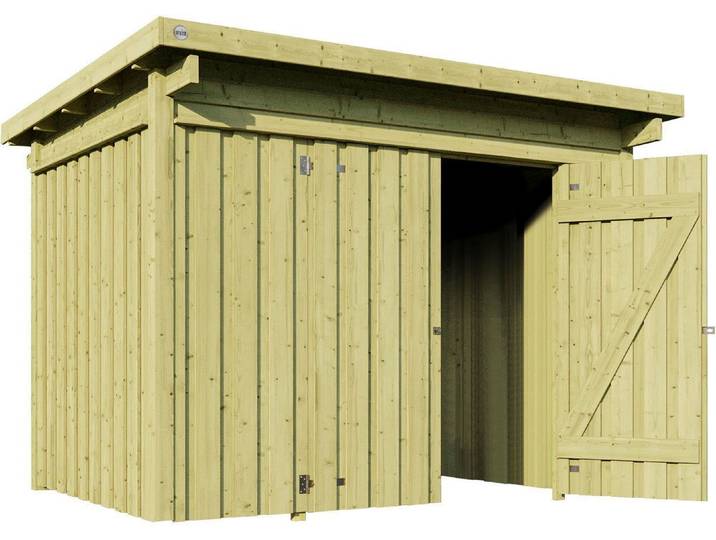 Gerätehaus WEKA Lagerhaus 607 A, kdi, 20 mm , braun (kesseldruckimprägniert), Massivholz, Gerätehäuser, Gerätehaus
