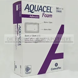 AQUACEL Foam adhäsiv 8x13 cm Verband 10 St
