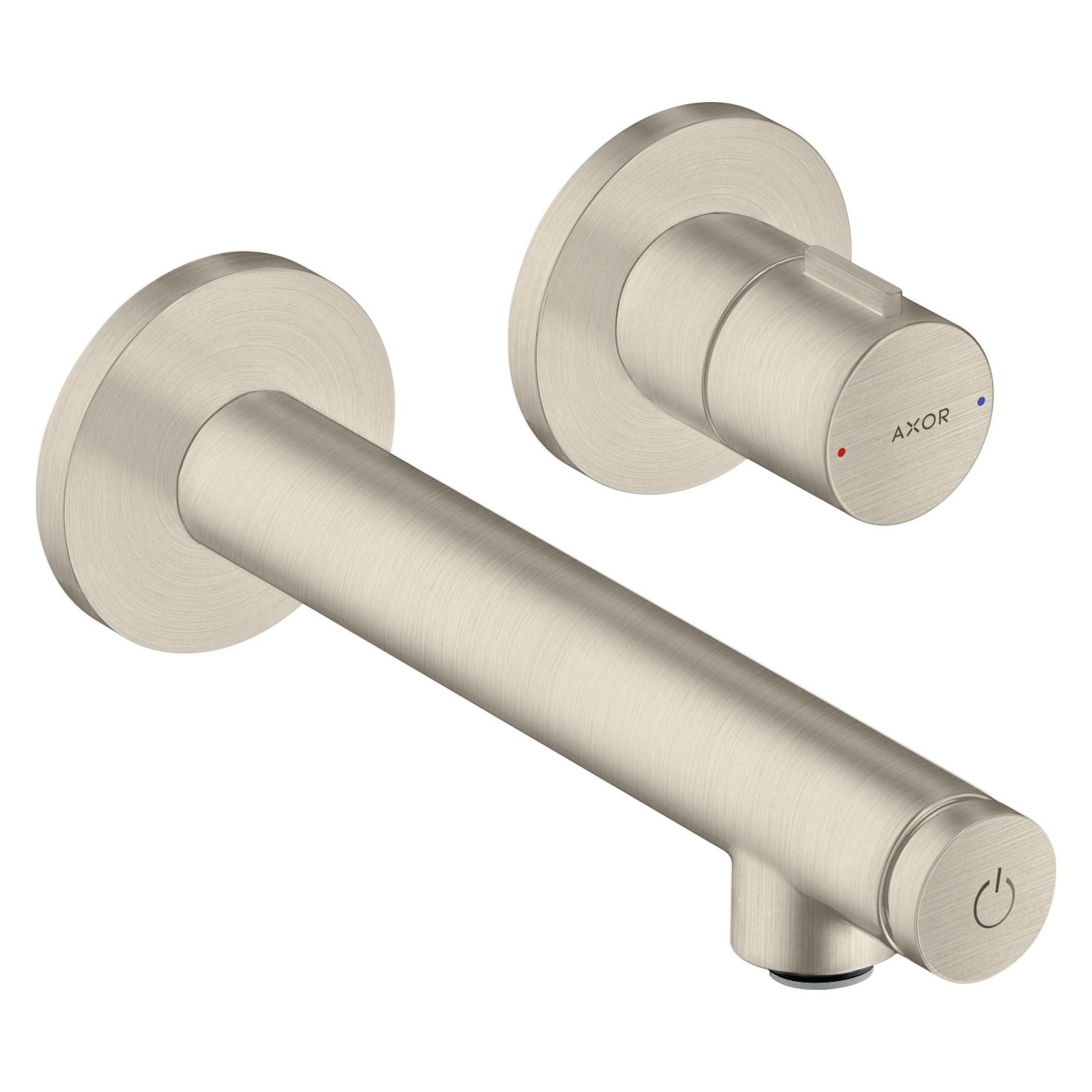 hansgrohe Select-Waschtischmischer AXOR UNO 165 UP, Wandmontage brushed nickel (45112820)