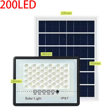 Inspire Curations Solar Flood Light With Remote Control Waterproof Outdoor LED Spotlight 300w 200led