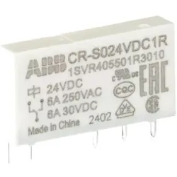 ABB CR-S Interface Relais 24V dc, 1-poliger Wechsler DIN-Hutschiene, Relais