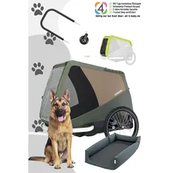 Croozer Dog Tammo Sleep & Go Bundle (inkl. Buggyset, Hundebett und Regenverdeck), Farbe: Moss Green