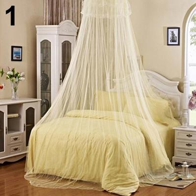 The Handy Homestead Elegant Lace Mosquito Net Bed Canopy For Girls Princess Room Decor beige