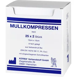 Mullkompressen Bw 8Fach Steril 10cmx10cm 50 ST