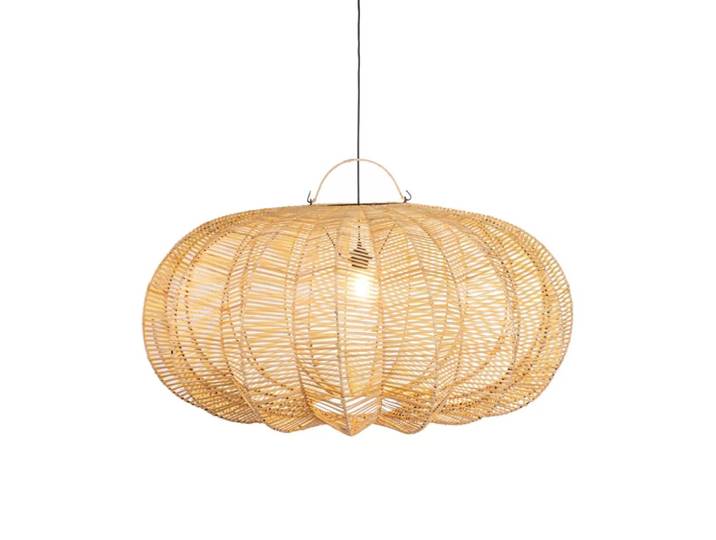 Suspension naturelle XXL en rotin 47x100