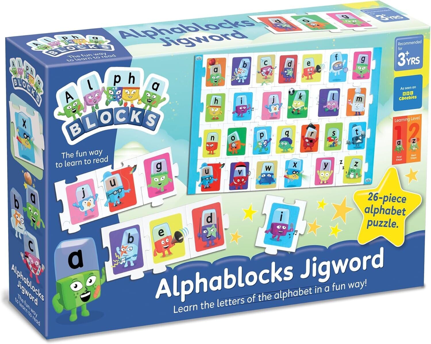 Alphablocks Jigword 26-Piece Alphabet Puzzle: Learn the Letters of the Alphabet in a Fun Way! - Ages 3+ - Educational Toy TRENDS UK LTD