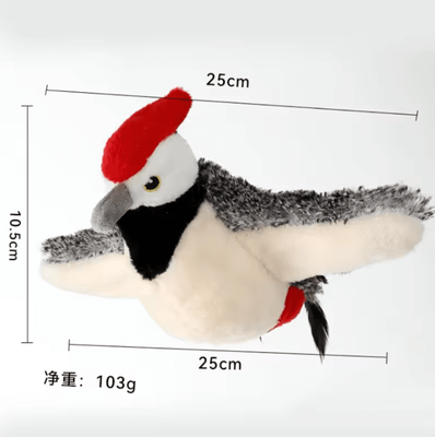 Inspire Curations Rechargeable Flapping Bird Cat Toy Touch Activated Chirping Plush Toy With Catnip upgraded C