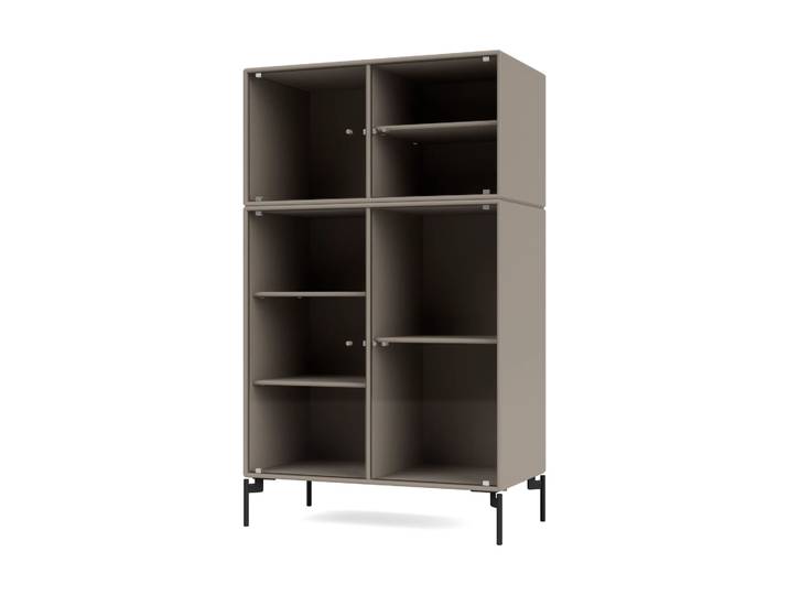Montana Vitrine Ripple III 69,6x117,6x38 cm Truffle-pieds Black