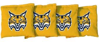 Skip's Garage Quinnipiac University Bobcats Yellow Cornhole Bags