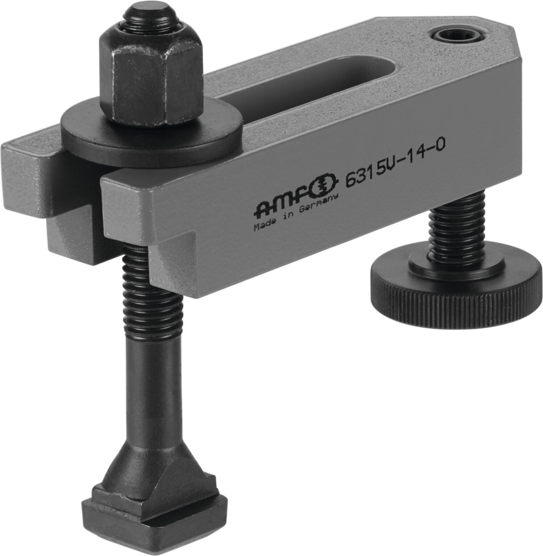 AMF Spanneisen 6315V abgesetzt mit Stützschraube Nut 16 mm (73247)