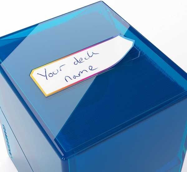 Bastion 100+ XL: Blue - Gamegenic Card Deck Box for 100+ Double-Sleeved Cards, Translucent Blue, Secure Click-Lock Closure