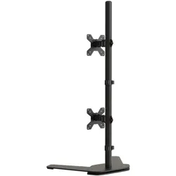 vidaXL Kalenon (Doppelt (ohne Arm)) (Tisch, 27", 10 kg), Monitor Halterung, Schwarz