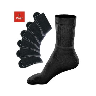 Tennissocken GO IN "Damen Herren Kinder Sportsocken Retro aus Atmungsaktive Baumwolle", Damen, Gr. 35-38, schwarz, Materialmix, uni, elastisch, Socken Tennissocken, mit geripptem Schaft
