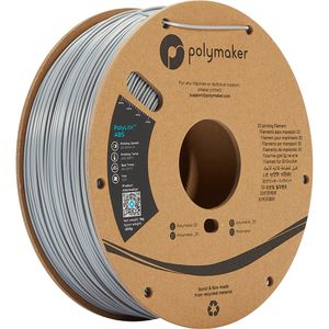 Polymaker Filament PolyLite, ABS, grau, 1,75mm, hitzebeständig, robust, 1kg Spule
