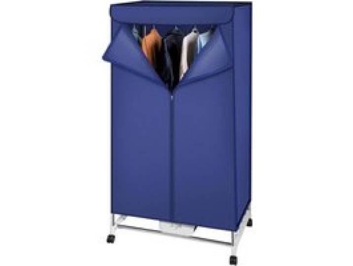 Sèche-Linge Électrique Portable Séchoir À Air Chaud Armoire Séchoir Double Couche Temps Personnalisé Home 1500W Bleu Marine-carré
