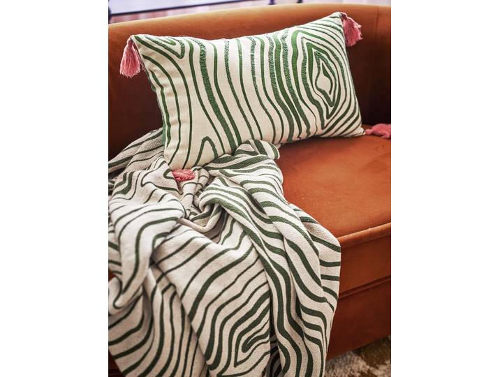 Coussin décoratif Woodsby Multicolore 35 x 60cm Coton