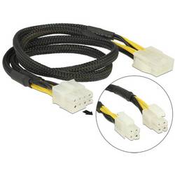 Delock Strom Anschlusskabel 44 cm Schwarz, Gelb 83653