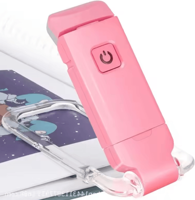 Inspire Curations USB Rechargeable LED Book Lights Adjustable Clip On Reading Lamp pink