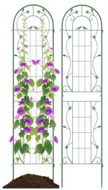 Costway 2 Pack 86.5 x 20 Inches Metal Garden Trellis for Climbing Plants-Green
