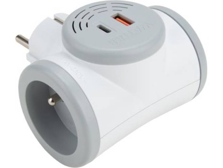 Watt And Co - Multiprise Bloc Biplite 2x16a 1 Usb-C + Usb-A 20w