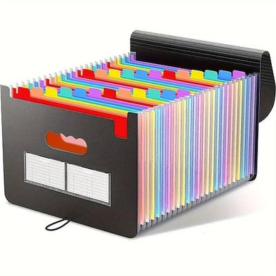 Aktenordner, Fächermappe mit 25 Fächern, Dokumentenhalter aus Kunststoff für A4 Organizer für Quittungen und Papiere im Briefformat für Büro, Schule und Zuhause