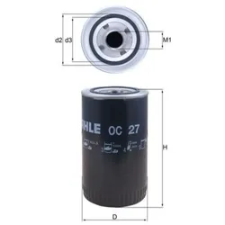 Ölfilter MAHLE OC 27