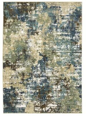 Style Haven Raphael Abstract Blue/ Green Mixed Pile Area Rug