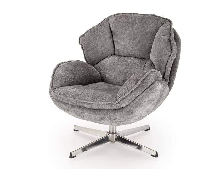 Fauteuil confort en tissu de polyester gris